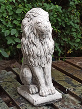 Load image into Gallery viewer, Upright Large Lion Statue Stone Concrete Animal Garden Ornament Stone Finish