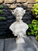 Load image into Gallery viewer, Lady Bust Garden Statue Art Nouveau Stone Ornament Decor Concrete