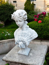Load image into Gallery viewer, Lady Bust Garden Statue Art Nouveau Stone Ornament Decor Concrete