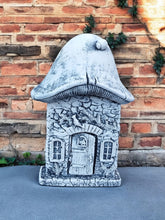 Load image into Gallery viewer, Concrete Statue Pixie Flat House Stone Ornament Garden Decor 18x13 cm