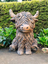 Load image into Gallery viewer, Highland Cow 30 cm stone cast