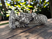 Load image into Gallery viewer, STONE GARDEN DRAGON CANDLE PLANTER SHELF WALL PLAQUE HANGING CONCRETE ORNAMENT