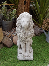 Load image into Gallery viewer, Upright Large Lion Statue Stone Concrete Animal Garden Ornament Stone Finish