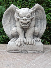 Load image into Gallery viewer, Gargoyle Stone Garden Ornament Gothic Gremlin Reconstituted Aged Stone Finish
