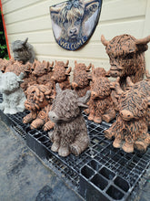 Load image into Gallery viewer, Highland Cow 30 cm stone cast
