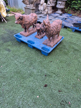 Load image into Gallery viewer, Highland Cow Family Terracotta Solid Concrete Garden Statue Ornament Set of 3

