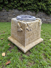 Load image into Gallery viewer, Stone Memorial Grave Vase In Loving Memory Antique Grey Flower Pot Ornament Gift Yellow
