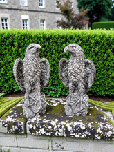 Load image into Gallery viewer, Large Pair of Eagles – Solid Stone Concrete Garden Statues
