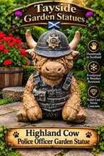 Load image into Gallery viewer, PC Highland Cow Garden Statue Solid Stone 30cm
