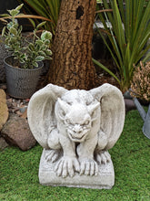Load image into Gallery viewer, Gargoyle Stone Garden Ornament Gothic Gremlin Reconstituted Aged Stone Finish
